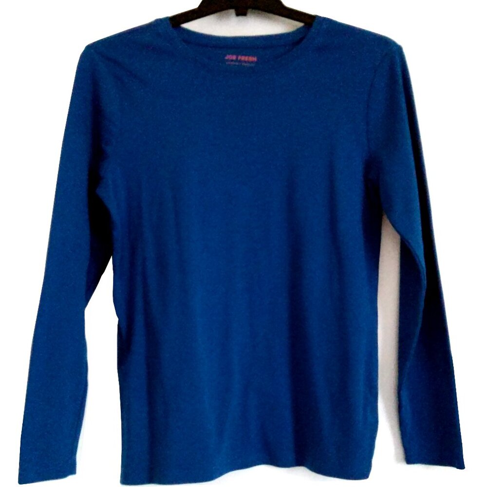 Joe Fresh Women's Organic Cotton Long Sleeve, Dark Blue, Large
